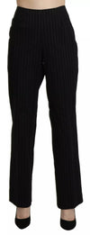 BENCIVENGA Black High Waist Straight Dress Trouser Pants