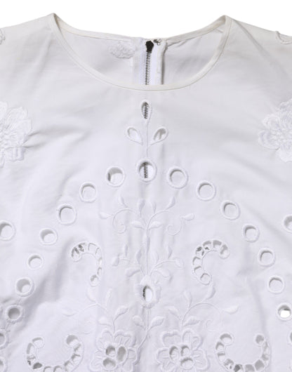 Dolce & Gabbana White Cut Out A-line Sheath Mini Dress