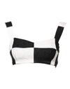 Dolce & Gabbana Black White Cropped Bustier Corset Bra Top