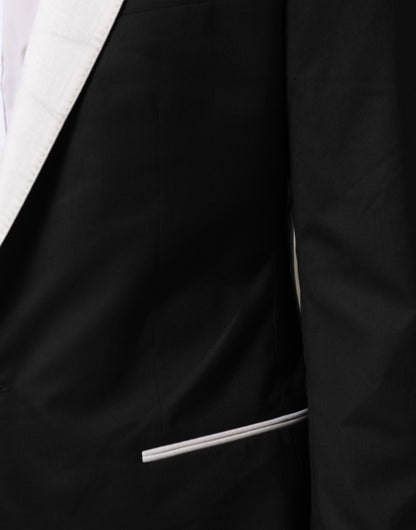 Dolce & Gabbana Black White MARTINI 1 Button Men Suit Blazer