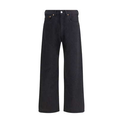 Our Legacy Black Cotton Straight-Leg Jeans