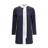 Thom Browne Blue Fleece Wool Casual Dress