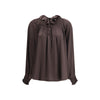 Burberry Brown Silk Blouse