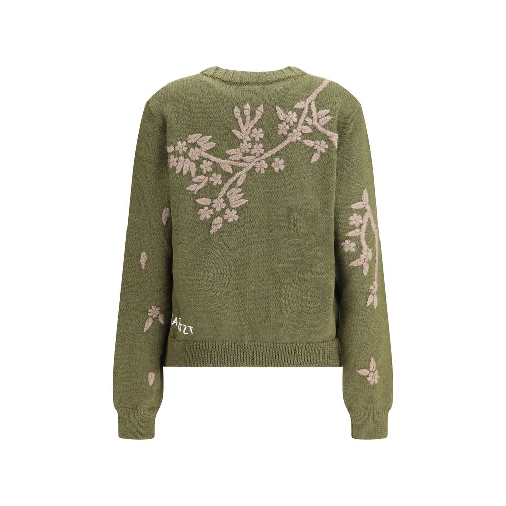 Baziszt Green Alpaca Vicugna Pacos Cardigan