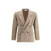 Lardini Double-breasted Knit Jacket