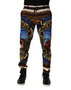 Dolce & Gabbana Multicolor Julias Ceasar Print Tapered Pants
