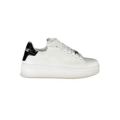 Gaelle Paris White Polyethylene Sneaker