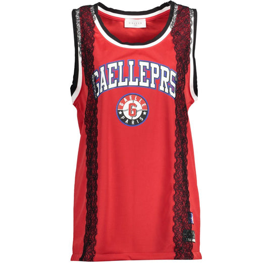 Gaelle Paris Red Polyester T-Shirt