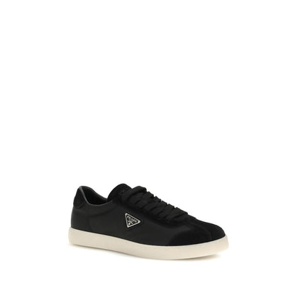 Prada Black Leather Low Top Sneakers