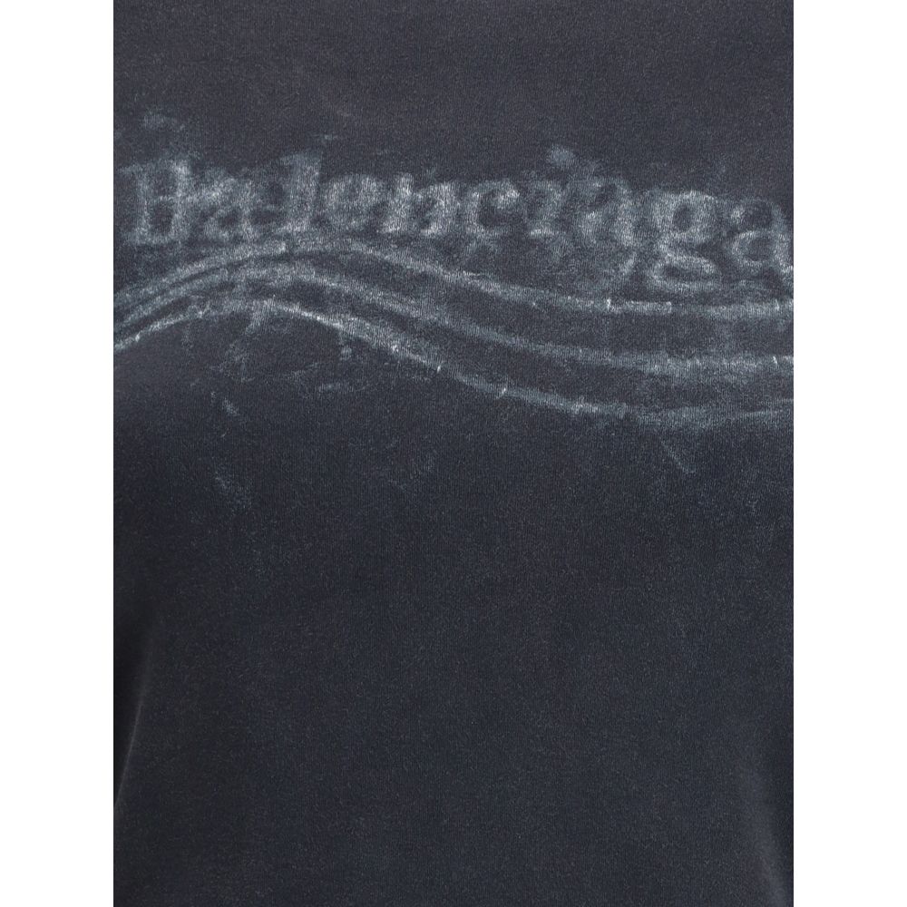 Tricou Balenciaga Washed Crayon Political cu mânecă dublă