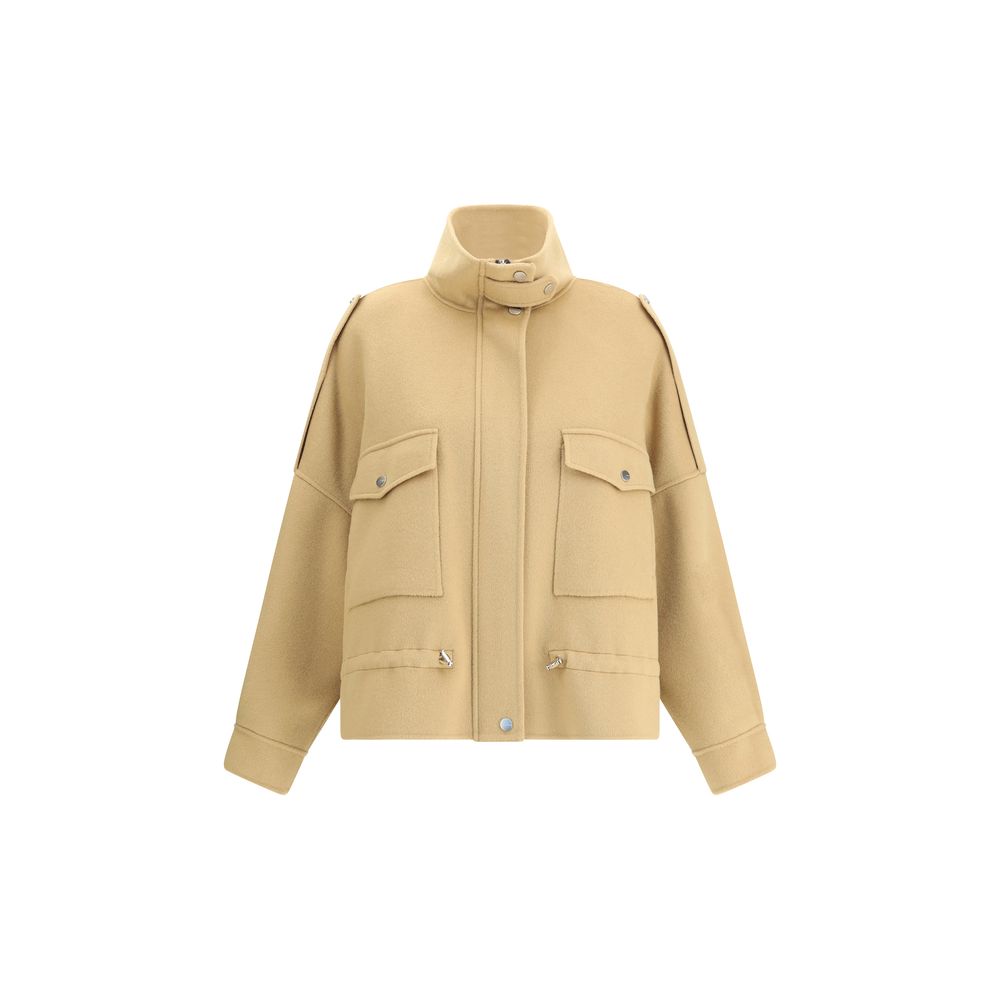 PINKO Beige Uldfrakke