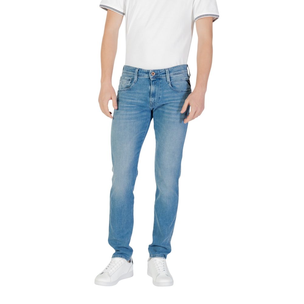 Replay Blue Cotton Skinny Jeans