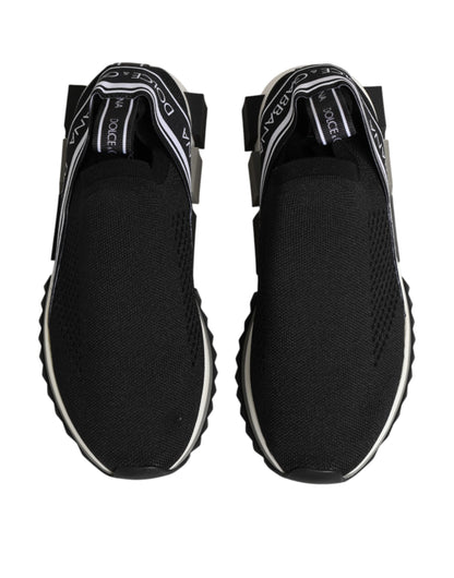 Dolce &amp; Gabbana Sorte Slip-On Sorrento Low Top Sneakers Sko