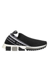 Dolce & Gabbana Black Slip On Sorrento Low Top Sneakers Shoes