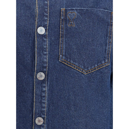 Ami Paris Ami de Coeur Cotton Denim overshirt