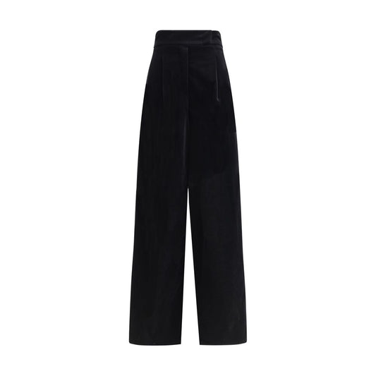 Pantaloni cu croi larg din catifea Max Mara