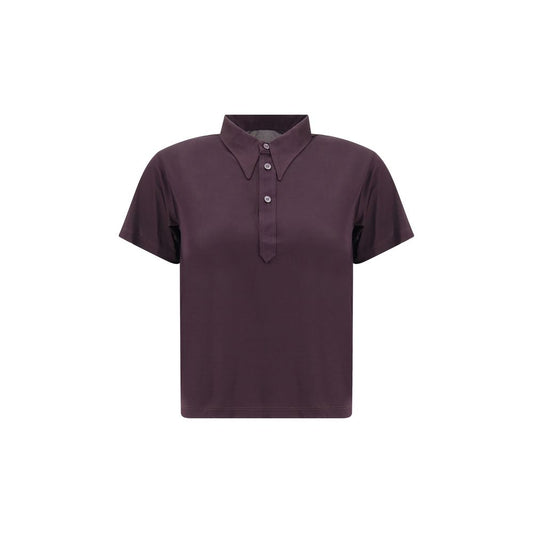 Margiela Purple Viscose Polo Shirt