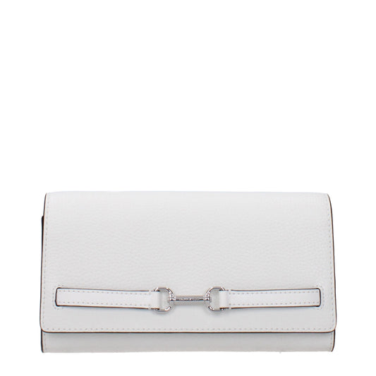 Michael Kors White Leather Clutch Bags