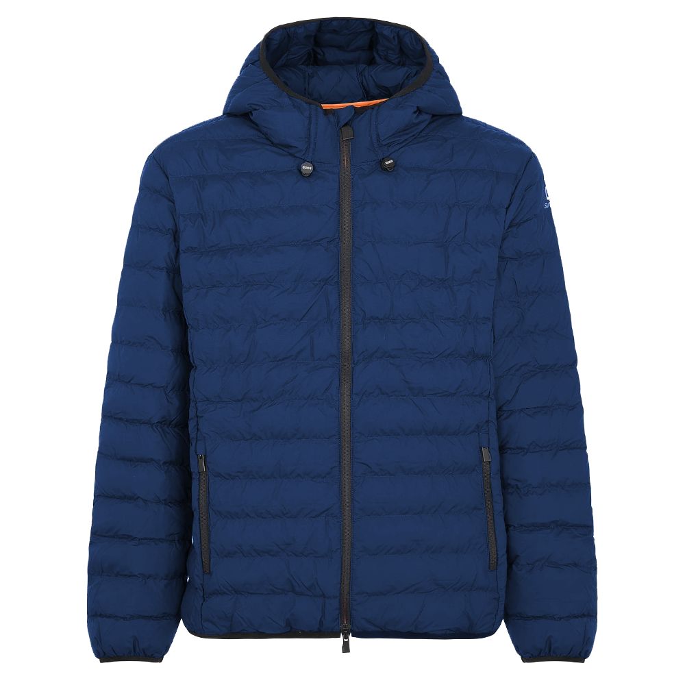 Suns Blue Polyester Men's Quilted Jacket
