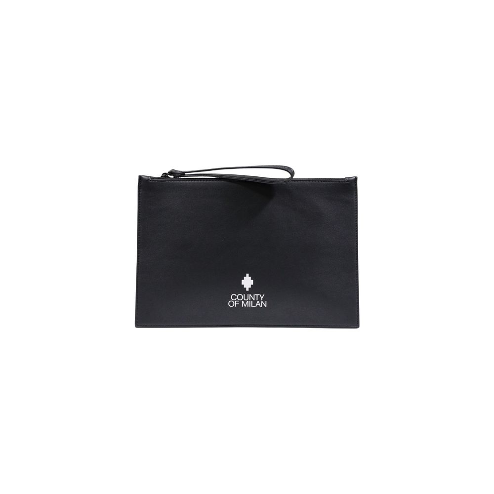 County of Milan Black Polyethylene Clutch Bag
