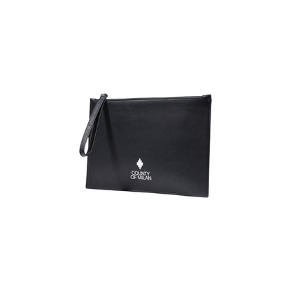 County of Milan Black Polyethylene Clutch Bag