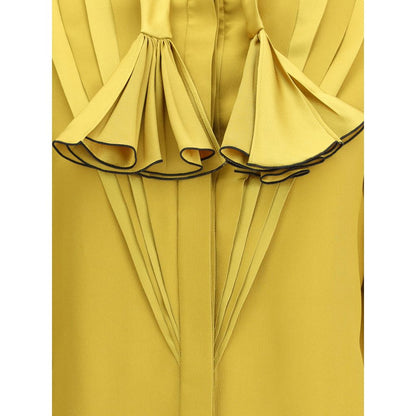 Valentino Yellow Silk Blouse