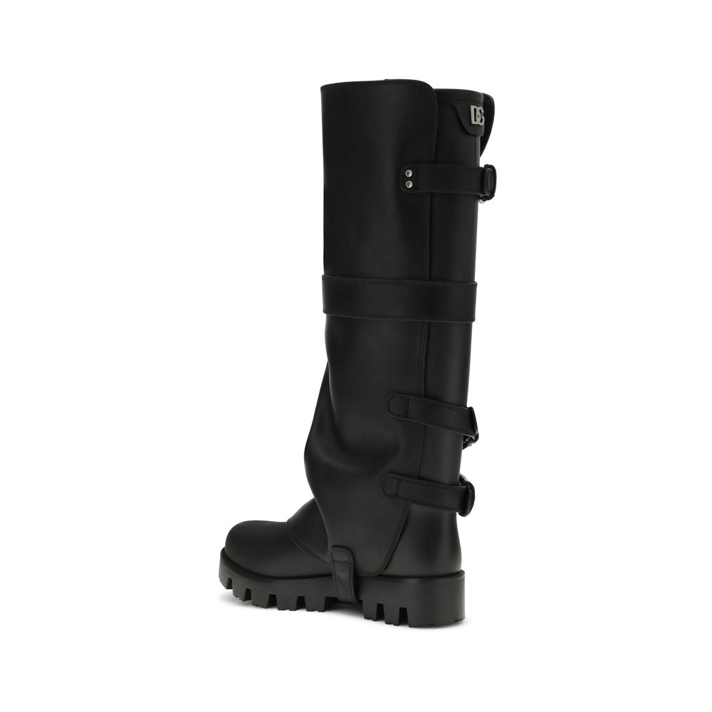 Dolce & Gabbana Rubber and leather high Boots