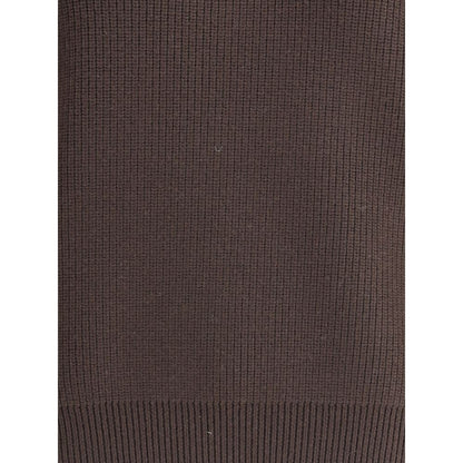 Saint Laurent Brown Lamb Leather Sweatshirt