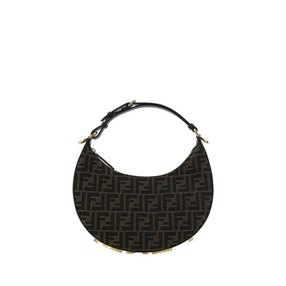Fendi Brown Fabric Shoulder Bag