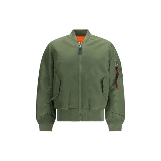 ALPHA INDUSTRIES Grøn Nylon Bomberjakke
