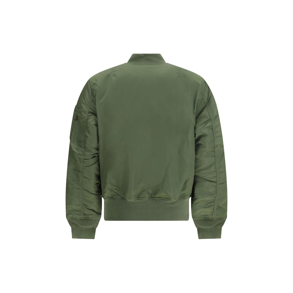 ALPHA INDUSTRIES Green Nylon Bomber