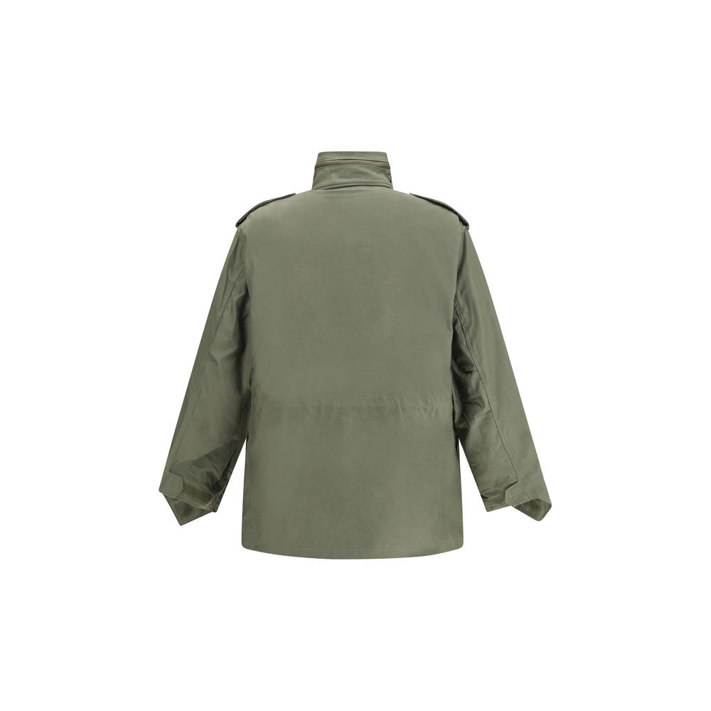 ALPHA INDUSTRIES Green Cotton Jackets And Coat