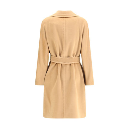 Max Mara Beige Fleece Wool Coat