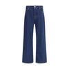 Ami Paris Blue Cotton Straight-Leg Jeans