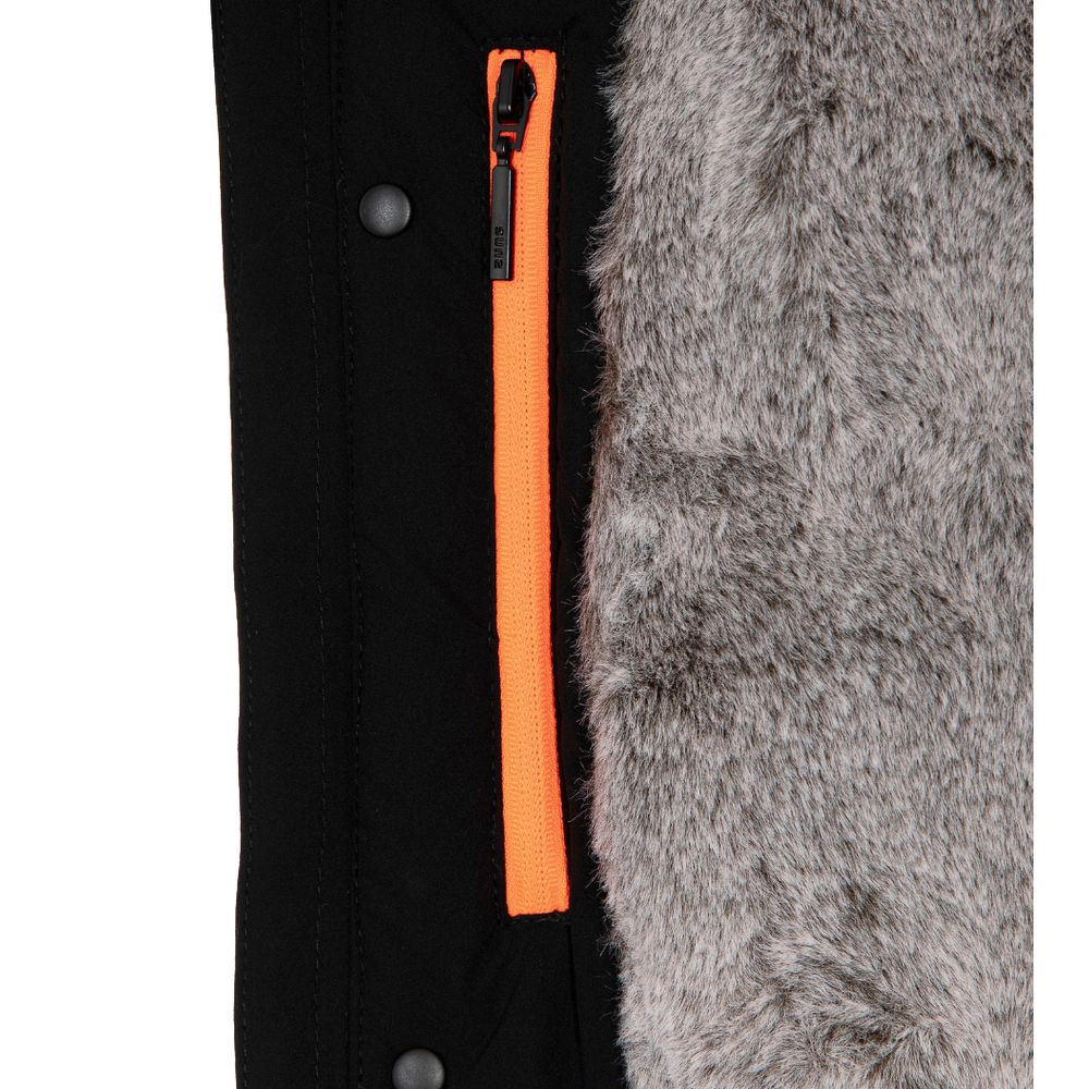 Suns Black Polyester Jackets & Coat