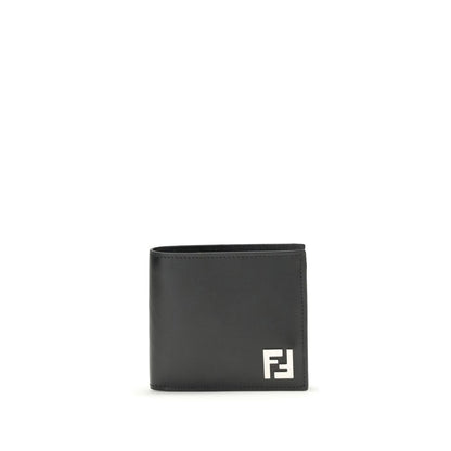 Fendi Black Calf Leather Bos Taurus Wallet