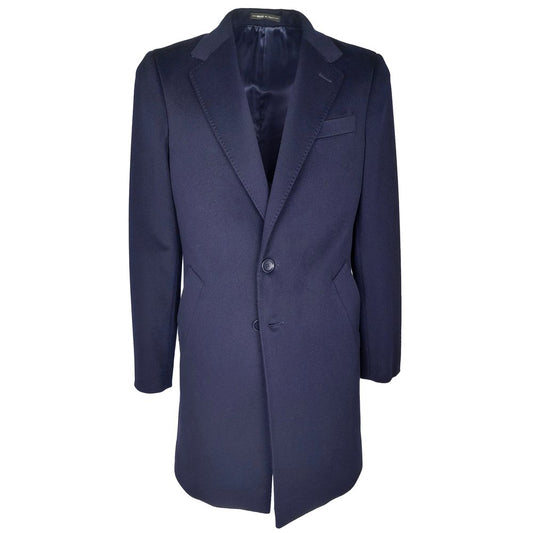 Made in Italy Blue Wool Men Jacket