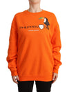 Philippe Model Orange Printed Long Sleeves Pullover Sweater