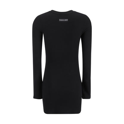 Marine Serre Black Cotton Casual Dress