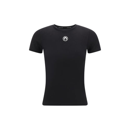 Marine Serre Black Cotton T-Shirt