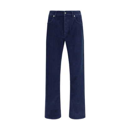 Stone Island Blue Cotton Straight-Leg Jeans