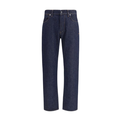 Stone Island Blue Cotton Cropped Jeans
