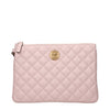 Versace Pink Leather Clutch Bag