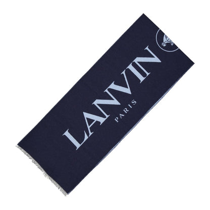 Lanvin Blue Silk Scarf