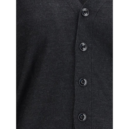 Lemaire Gray Merino Wool Cardigan
