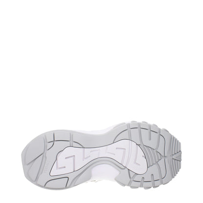 Versace White Fabric Chunky Sneakers