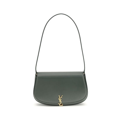 Saint Laurent Green Calf Leather Bos Taurus Shoulder Bag