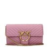PINKO Pink Leather Clutch Bag