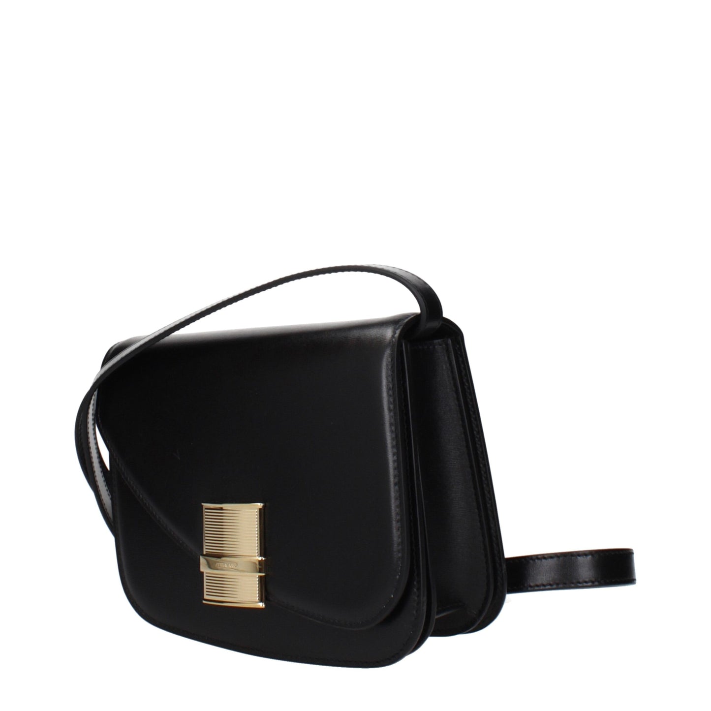 Salvatore Ferragamo Black Leather Crossbody Bag