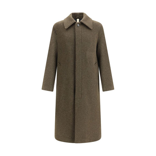 Sunflower Green Fleece Wool Coat